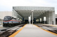 Amtrak Hiawatha at the Milwaukee Intermodal Station. Photo by Jeramey Jannene.