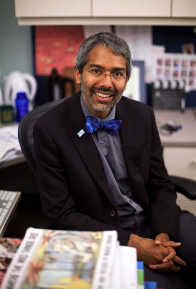 Dr. Dipesh Navsaria, associate professor of pediatrics at the University of Wisconsin-Madison, is the medical director of the Wisconsin branch of the national Reach Out and Read program. Photo by Coburn Dukehart of the Wisconsin Center for Investigative Journalism.