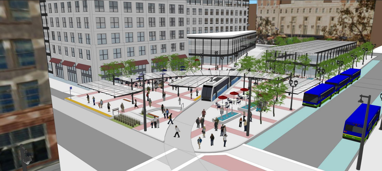4th and Wisconsin Streetcar Rendering