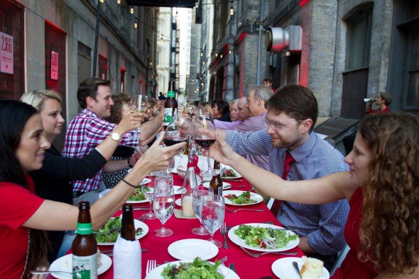The Salvation Army’s Echelon Hosts Dinner in the Alley. Photo courtesy of Echelon MKE.