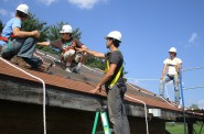 Solar training. Photo courtesy of the Midwest Renewable Energy Association.