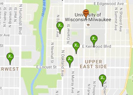 New ZipCar locations.
