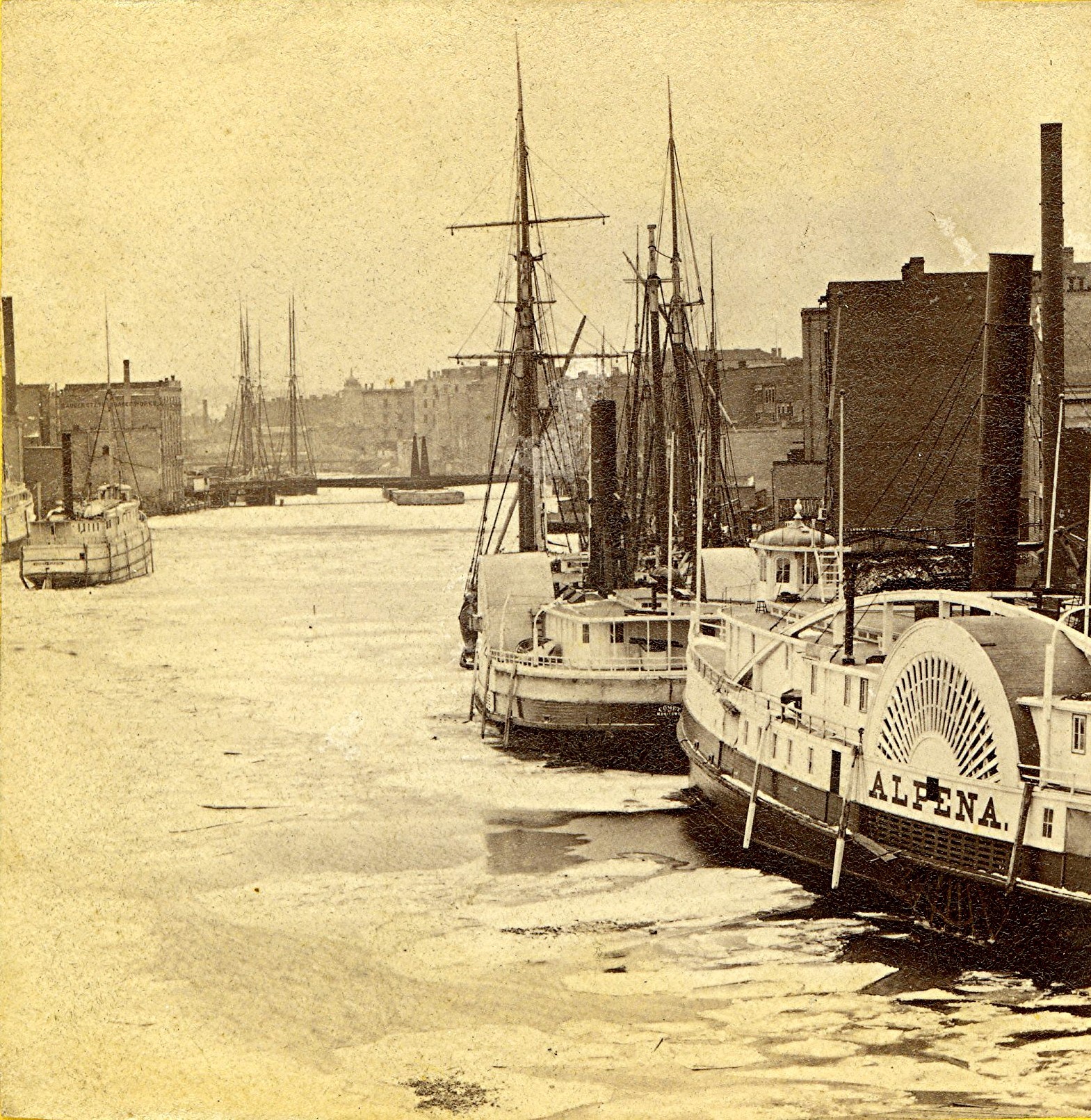 Sailing Vessels and Steamers, 1860s. Image courtesy of Jeff Beutner.