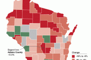 Most Wisconsin counties have fewer children than they did five years ago.