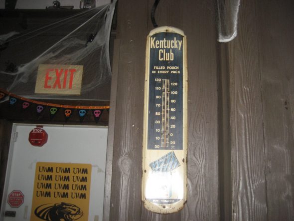 Kentucky Club thermometer. Photo by Michael Horne.