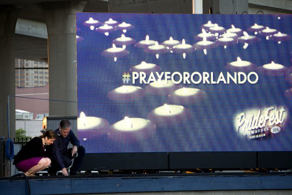 #PrayForOrlando. Photo by Kate Sherry.