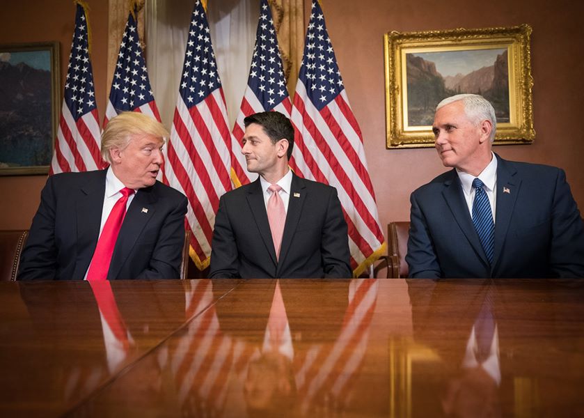 Donald Trump, Paul Ryan and Mike Pence. Photo from the Office of the Speaker of the House.