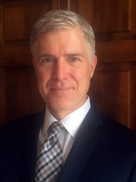 Neil Gorsuch. Photo from the 10th U.S. Circuit Court of Appeals shows Judge Neil Gorsuch. Photo is in the Public Domain.