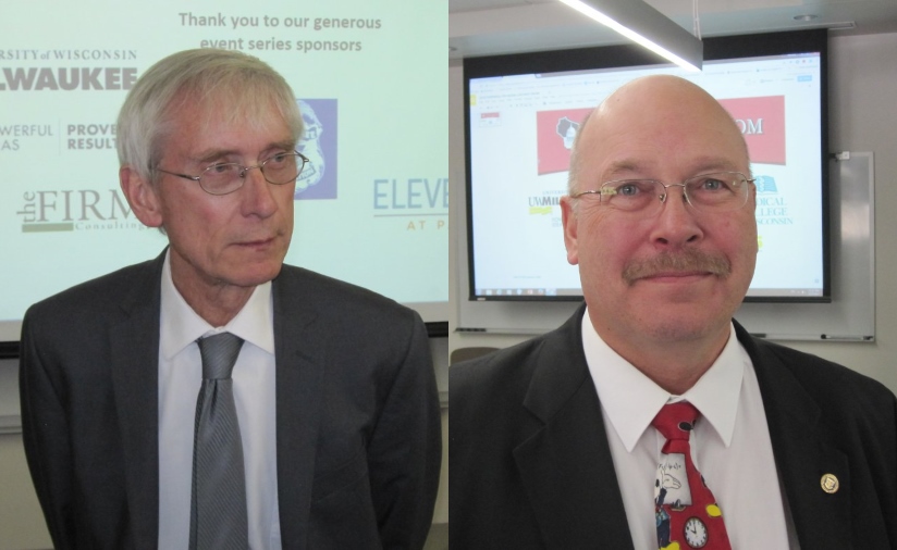 Tony Evers and Lowell Holtz. Photos by Michael Horne.