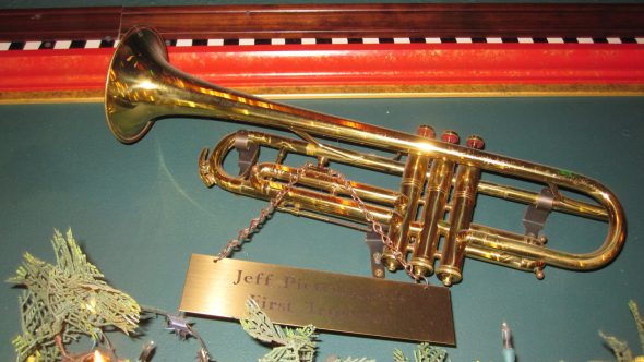 Jeff Pietrangelo's First Trumpet. Photo by Michael Horne.