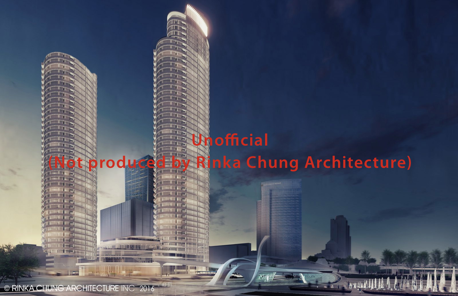 Potential Second Tower at The Couture (Urban Milwaukee made image from rendering by Rinka Chung Architecture)
