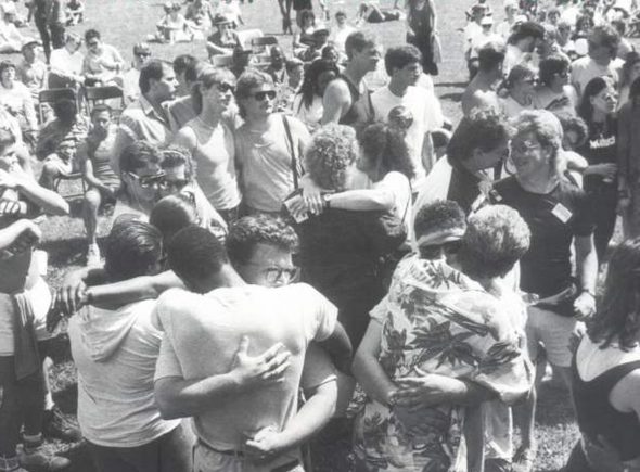 PrideFest 1992. Photo from the Milwaukee LGBT History Project.