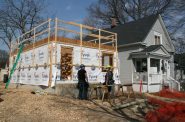 House under construction at 3549 N. 3rd St. Photo by Jeramey Jannene.