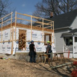 House under construction at 3549 N. 3rd St. Photo by Jeramey Jannene.