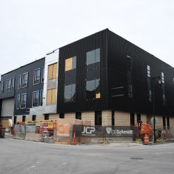 Construction of Dr. Howard Fuller Collegiate Academy in April 2024. Photo by Jeramey Jannene.