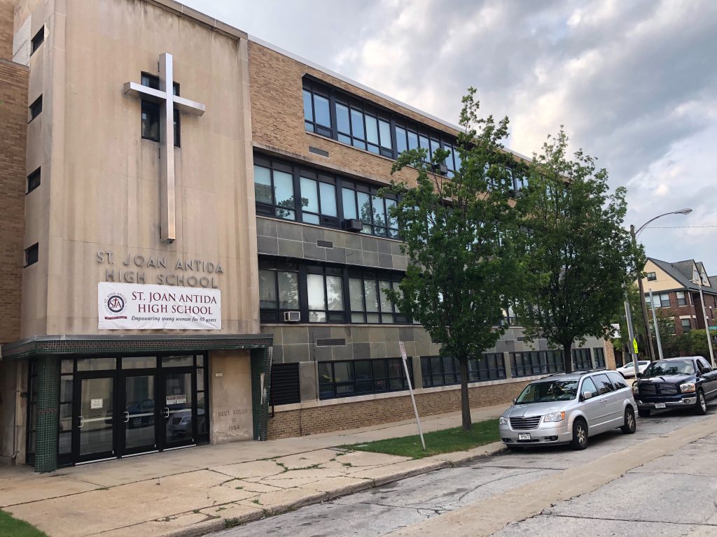 Milwaukee’s St. Joan Antida High School is a private choice school. Photo taken August 31st, 2020 by Dave Reid.