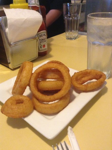 Golden Onion Rings. Photo by Cari Taylor-Carlson.