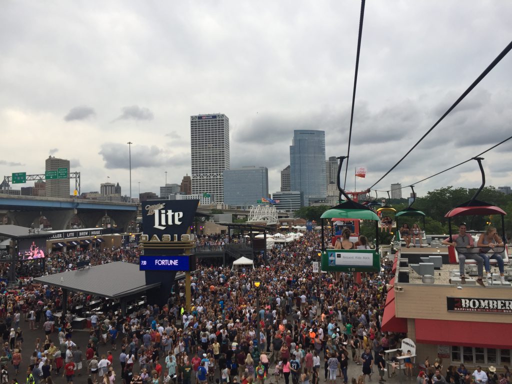 Summerfest from the sky glider. Photo by Alison Peterson.