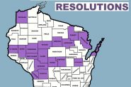 Counties that have passed fair maps resolutions (in purple).