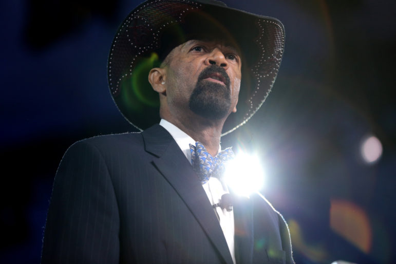 David Clarke. File photo by Gage Skidmore from Peoria, AZ, United States of America (CC BY-SA 2.0)