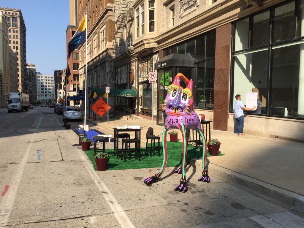 Downtown activates parking spaces into vibrant public spaces for one-day event