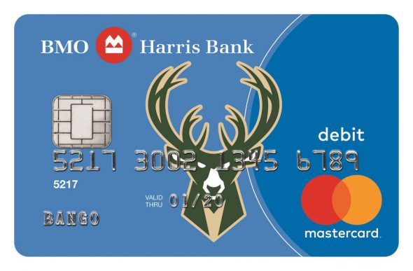 BMO Harris Bucks Debit Mastercard. Photo courtesy of the Milwaukee Bucks.