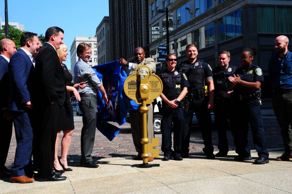 Key to Change Unveiling. Photo from Milwaukee Downtown.