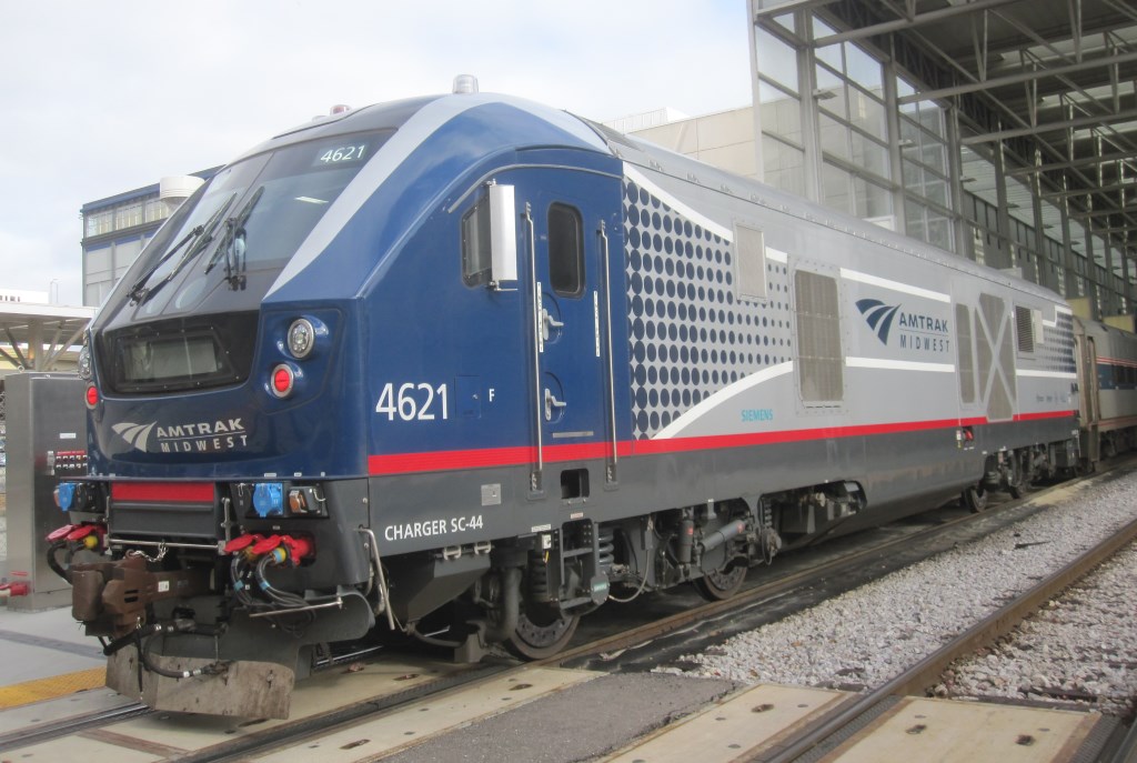 Amtrak Midwest Charger Locomotive. Photo by Michael Horne.