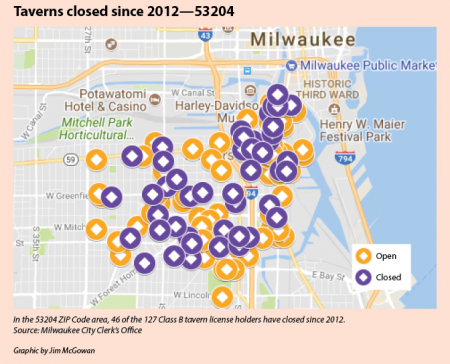 Taverns closed since 2012--53204