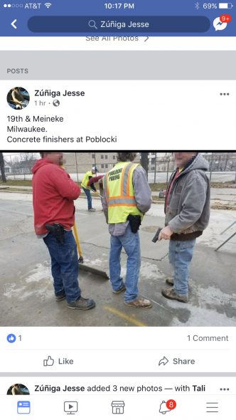 Facebook photo shows workers of city-hired subcontractor carrying handguns
