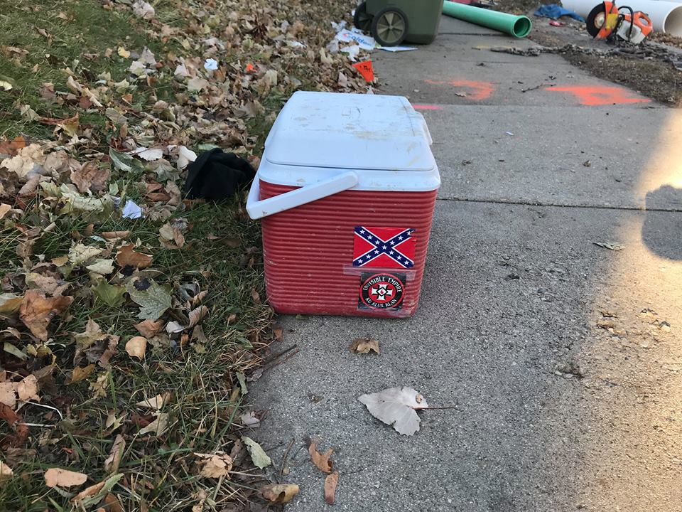 KKK and Confederate Flag Cooler. Photo by Sam Singleton-Freeman.