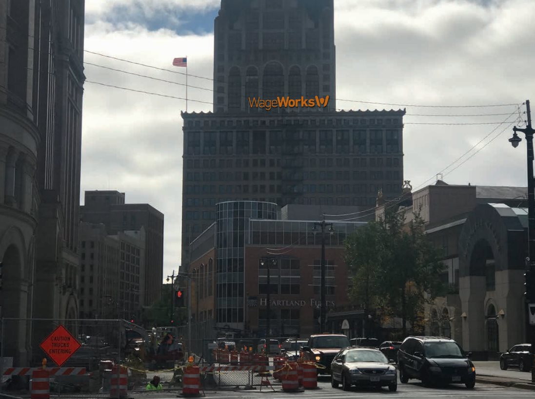 Rendering of WageWorks Sign Atop CityCenter at 735
