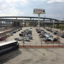Milwaukee Intermodal Station Parking Lot. Photo by Carl Baehr.