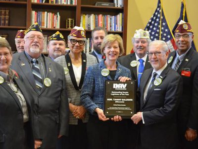 U.S. Senator Tammy Baldwin Honored by Disabled American Veterans Organization with Senate Legislator of the Year Award