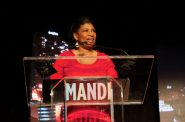 LISC Milwaukee Executive Director Donsia Strong Hill addresses the MANDI audience at the 2017 dinner. Photo by Emmy Yates.