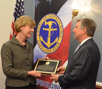 U.S. Senator Tammy Baldwin Honored with Senator Thad Cochran Leadership Award from American Shipbuilding Suppliers Association