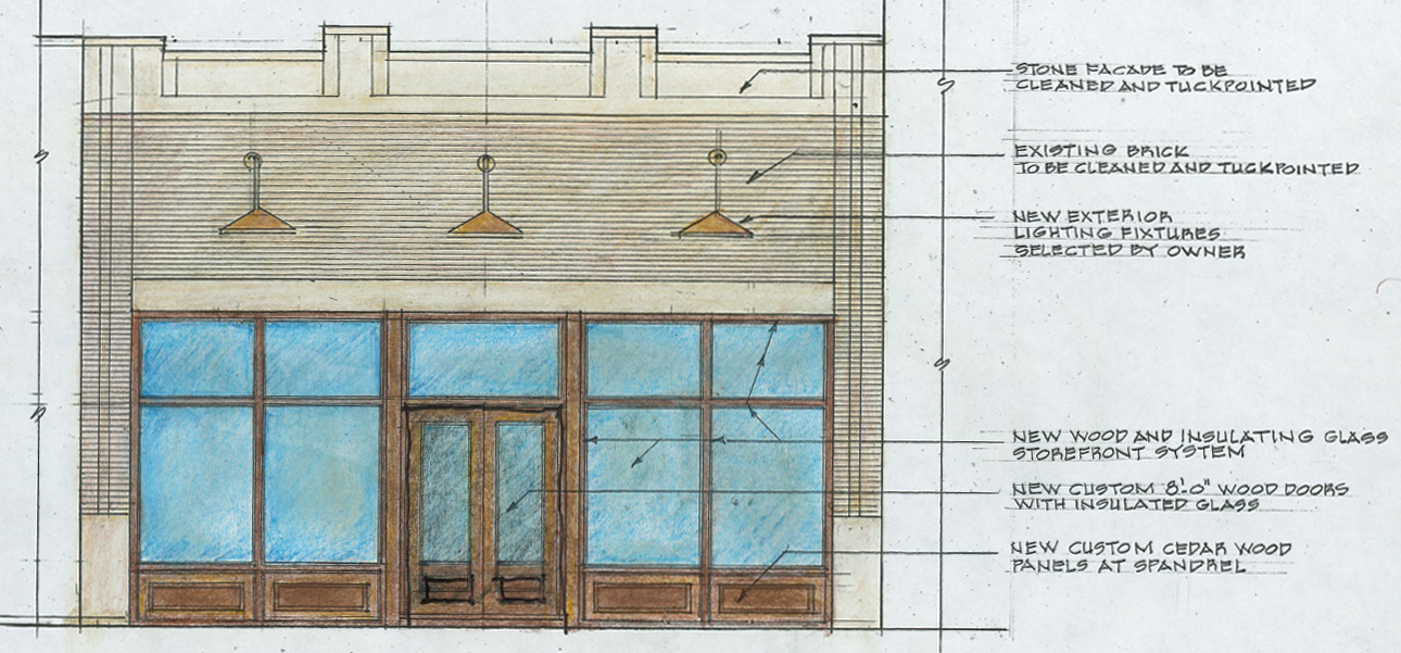 Drawing of 1104 W. Historic Mitchell St. after renovation. Design by Design Haus.
