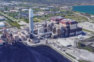 We Energies' Pleasant Prairie coal-fired power plant in southeastern Wisconsin was closed in April 2018. Photo from Google Earth.