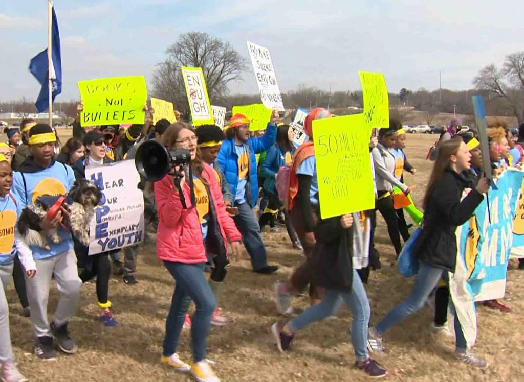 Participants in the "50 Miles More" march discussed their efforts in historical terms. Photo courtesy of Wisconsin Public Television.
