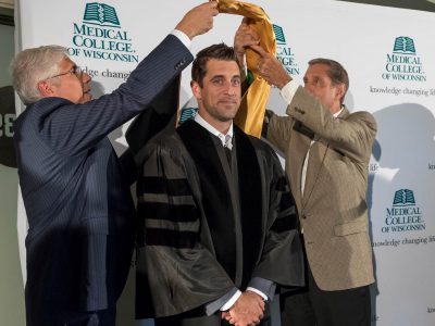 Aaron Rodgers Receives Honorary Degree from the Medical College of Wisconsin