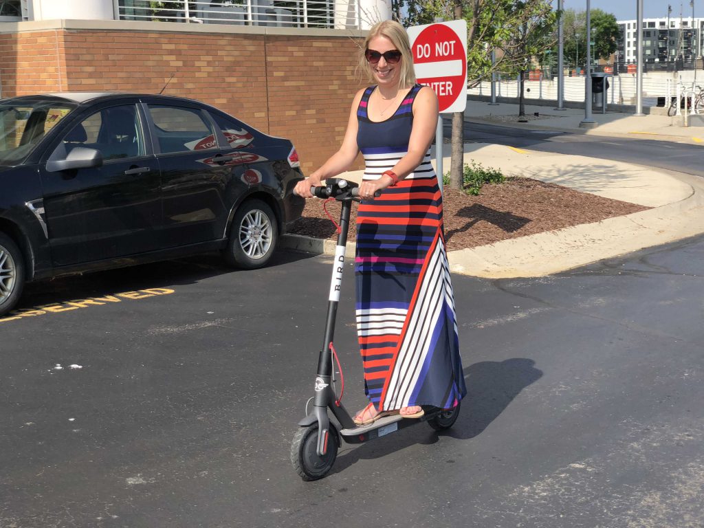 Bird scooter in Milwaukee. Photo by Jeramey Jannene.