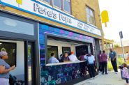 Community members gather for the grand opening of the new Pete’s Pops storefront on the Near West Side. Photo by Robyn Di Giacinto/NNS.