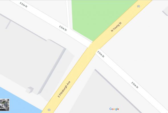 This Google map shows E. Pittsburgh Ave. extends to E. Erie St.