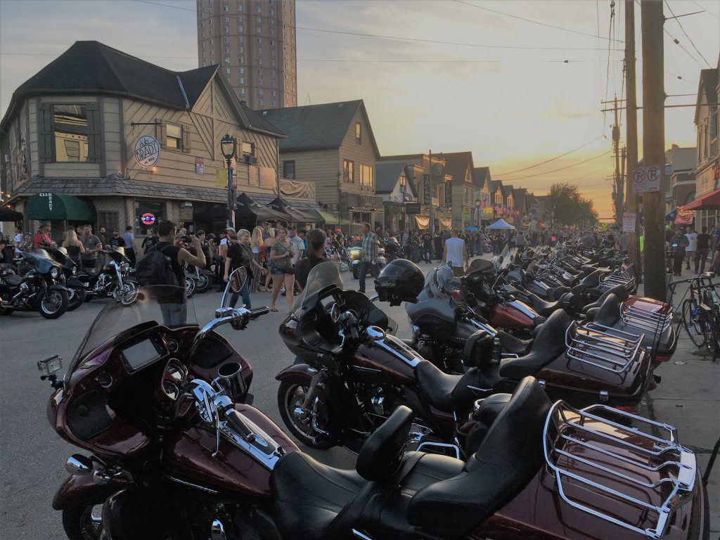 Harley-Davidson, Inc.'s 115th anniversary celebration on Brady Street. Photo by Mariiana Tzotcheva.