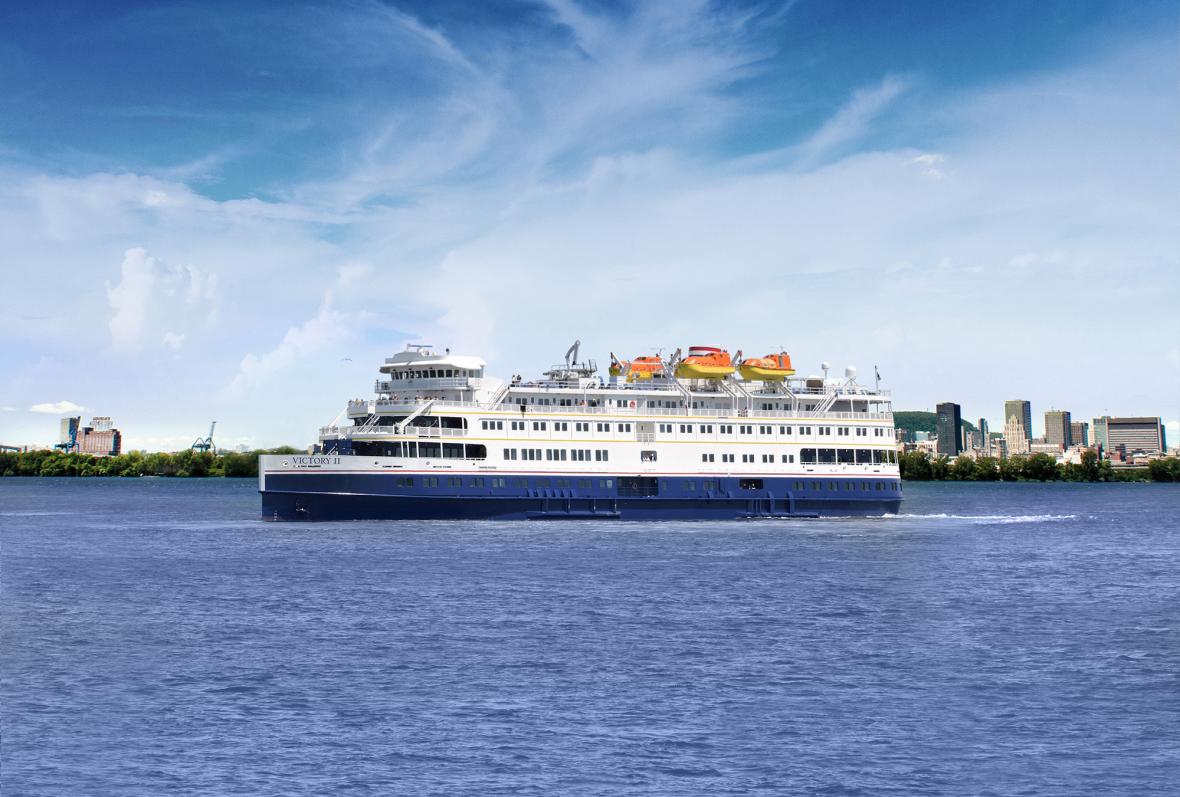 The Victory II (above) is a sister ship of the Victory I. Victory Cruise Lines is planning stops in the Twin Ports next summer. Photo from Victory Cruise Lines.