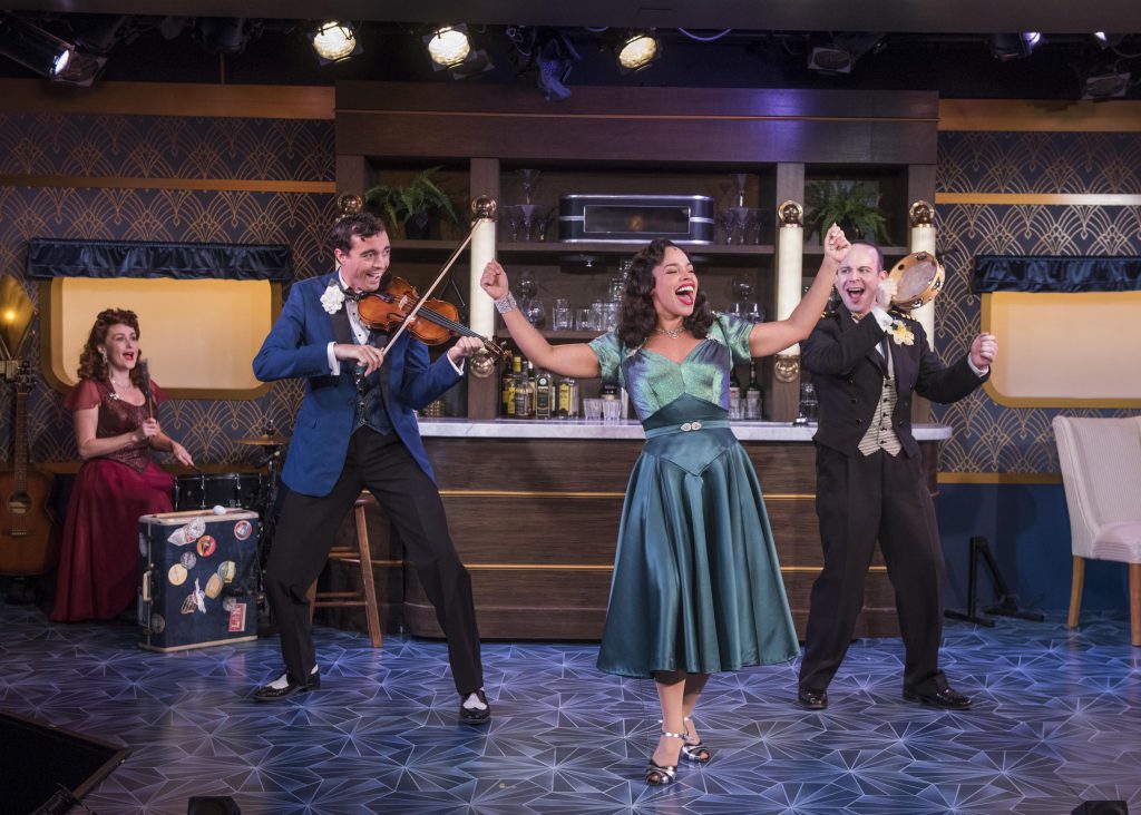 Milwaukee Repertory Theater presents The All Night Strut! in the Stackner Cabaret from November 9, 2018 – January 13, 2019. Left to Right: Kelley Faulkner, Brian Russell Carey, Katherine Thomas, Jonathan Spivey. Photo by Michael Brosilow.