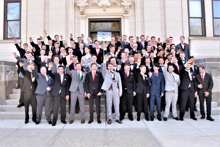 Baraboo High School students appear to make the Sieg Heil salute