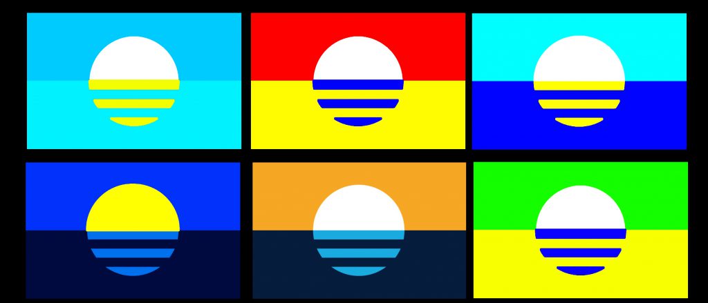 People's Flag color study. Image by Tom Bamberger.