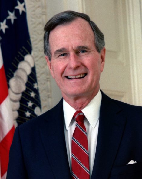 George H.W. Bush. Photo is in the Public Domain.