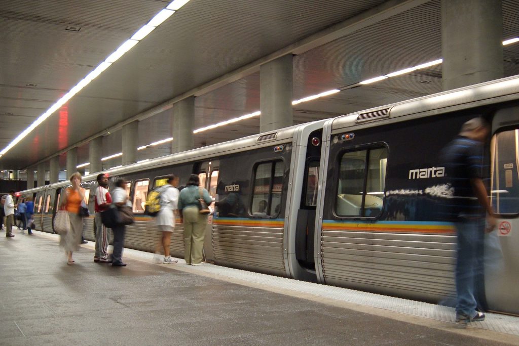 MARTA N3 (North Avenue) station. Photo is in the Public Domain.
